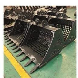 Long Type Screening Bucket For Excavator Scoop Type For Slope Foot Stone Ballast