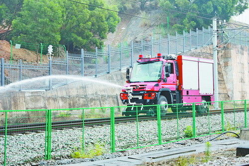 HTRR209 Dual Purpose Railway Fire Truck Water Tank Fire 1435mm Applicable Gauge